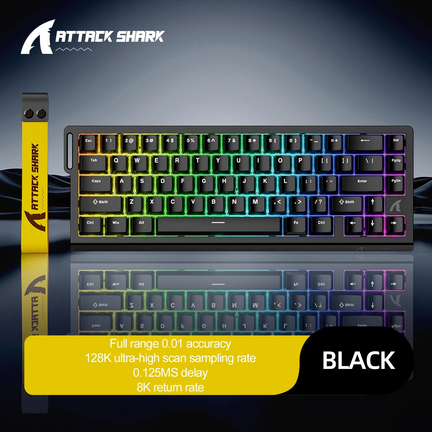 Magnetic Switch Gaming Keyboard – Attack Shark X68HE / FreeWolf F68 / F68 Pro, 8K Wired / 1K Wireless, RGB, Rapid Trigger, Hall Effect