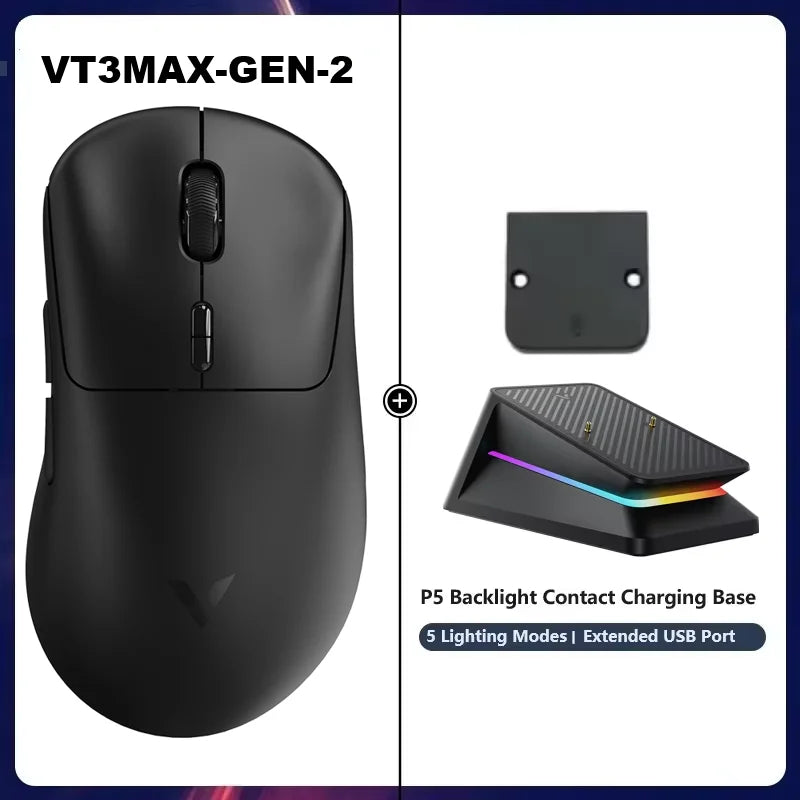 Rapoo VT3Pro GEN-1 Wireless Gaming Mouse – 59g Lightweight, 8KHz Polling Rate, 26,000 DPI, 9 Programmable Buttons