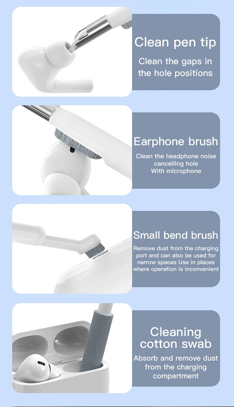 22 in1 Digital Cleaning Kit Phone Camera Laptop keyboard Cleaning Headset brush key Screen cleaner Dust Collector Christmas gift