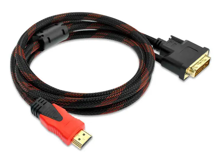 HDMI to DVI Cable – Braided 24+1 to 24+5, 1080P HD Video Connection for Computer, Monitor, TV & Projector