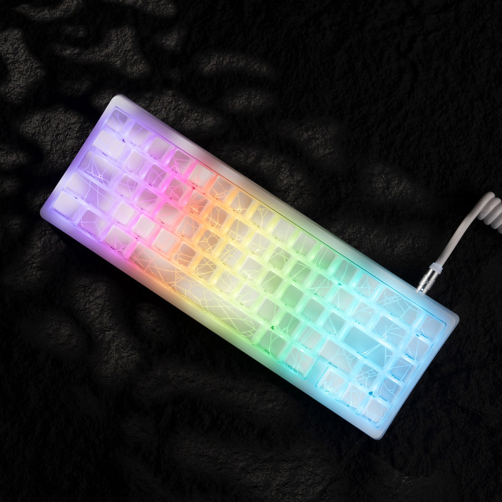 XVX Spider Web Keycaps – OEM Profile, Shine-Through IMD-Tech Keycap Set, 118 Keys, Black Backlight (Keycaps Only)