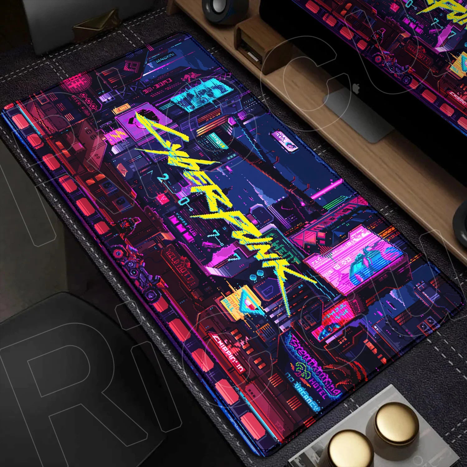 900x400mm HD Print Anime C-Cyberpunks Style Keyboard Mousepad XXL Large Computer Gamer Stitch Edge Rubber Non-slip Base Desk Mat