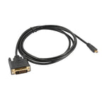1M / 1.8M Micro HDMI to DVI-D 24+1 Cable – 3D 1080P Adapter for LCD, DVD, HDTV, XBOX, PS3, Monitor & TV
