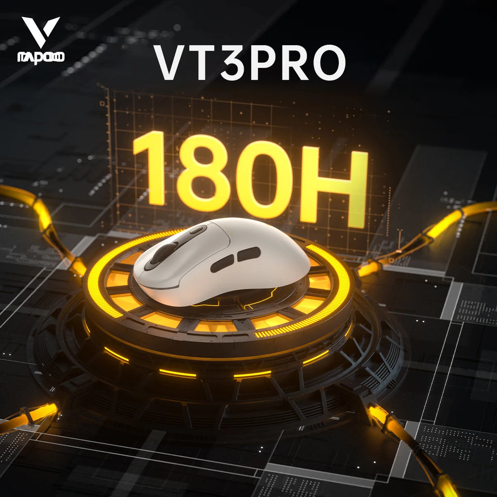 Rapoo VT3Pro GEN-1 Wireless Gaming Mouse – 59g Lightweight, 8KHz Polling Rate, 26,000 DPI, 9 Programmable Buttons