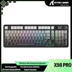 ATTACK SHARK X98 RGB Wireless Mechanical Keyboard – LED Smart Display & Knob, Hot-Swappable, Pre-Lubed Linear Switches