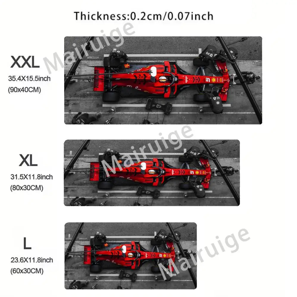 Hot-selling F1 Racing Red Mouse Pad Large Computer Office Game Table Mats XXL Rubber HD Gaming Keyboard Mousepads Long Desk Mat