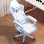 Ergonomic Gaming Chair - Comfortable Office Chair with Mute Rollers, Rotating Lift, Adjustable Backrest