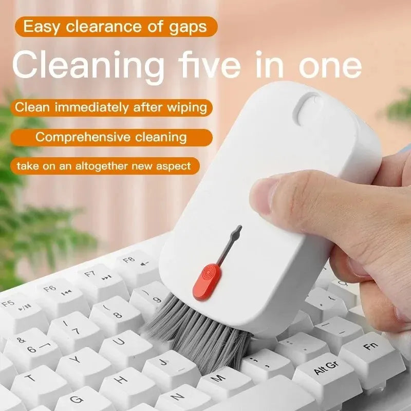 5-in-1 Cleaning Kit Computer Keyboard Cleaner Brush Phone Screen Cleaning Set Keycap Puller Cleaning Tools Card Reader