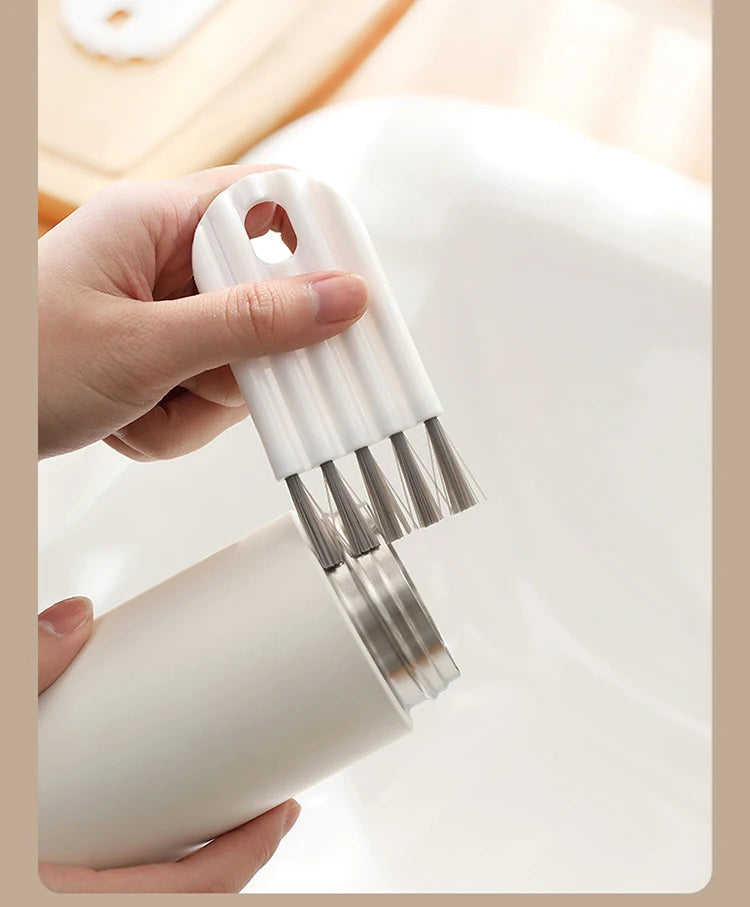 Keyboard Cup Lid Cleaning Brush Kit with Soft Brush and Multi-Function Tools Cleaner Keycap