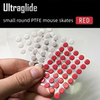 40Pcs 6.5mm diameter 0.8mm thickness Small Dots Universal Mouse Skates for Logitech Rubberized Mouse Foot Glide Feet Sticker