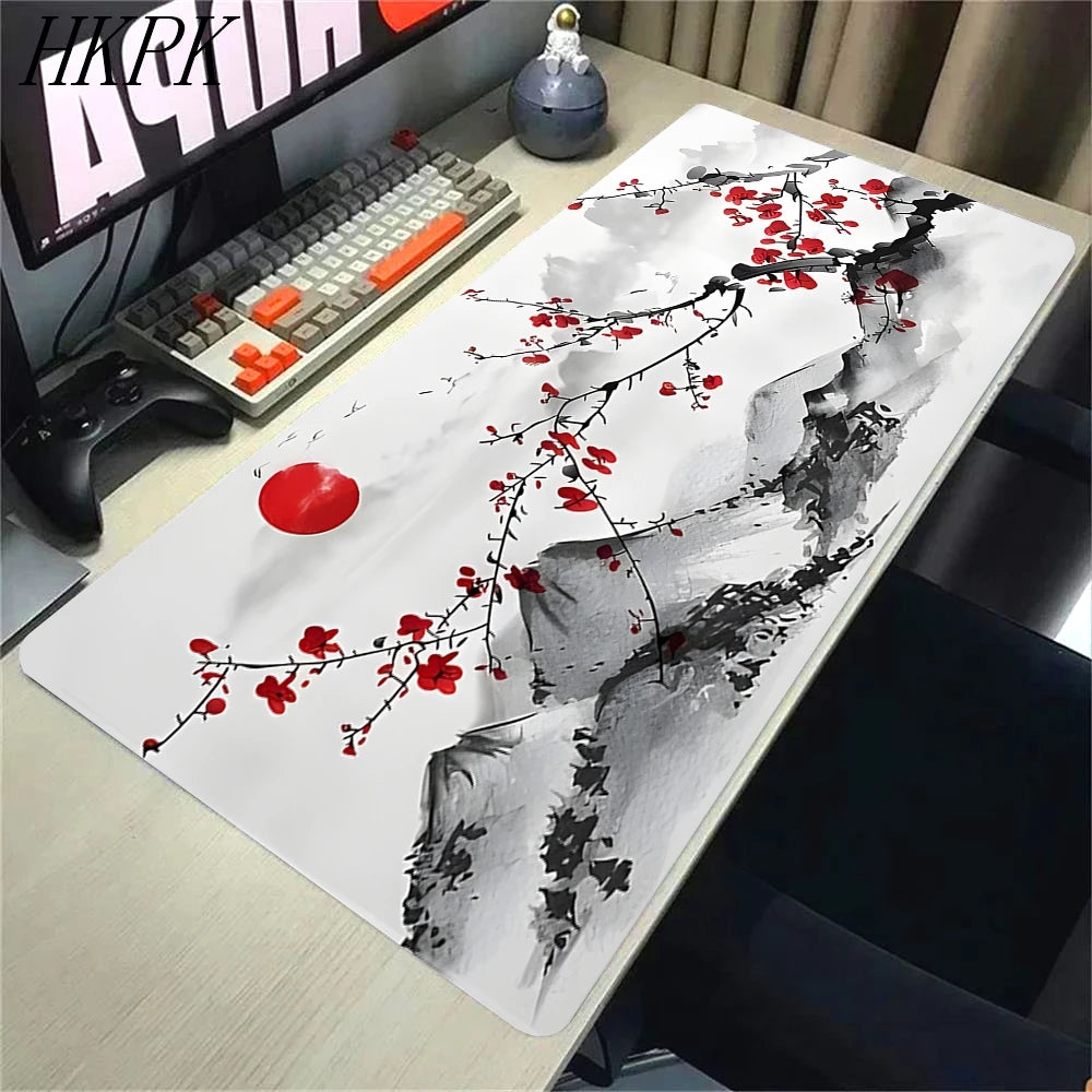XXL Mouse Pad Gaming Sakura Japanese Cherry Blossom XL Home New HD Mousepad Non-Slip Office Carpet Laptop Mice Mat Keyboard Pads