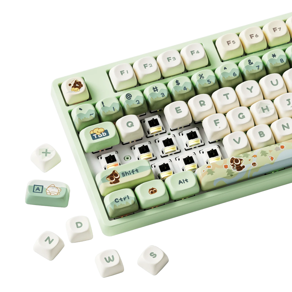 Akko 5108B Plus Mechanical Keyboard – Comic Theme, 100% Layout, Bluetooth / 2.4GHz / Type-C, Hot-Swappable, RGB Wireless