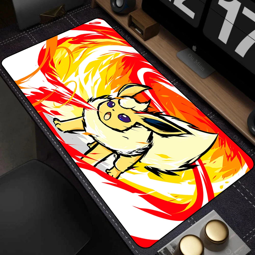 Elf Mousepad Kawaii P-pokemon Mousepad Table Playmat TCG CCG Mat Trading Card Game Mat Mouse Pad Gaming Play Mat 35x60CM