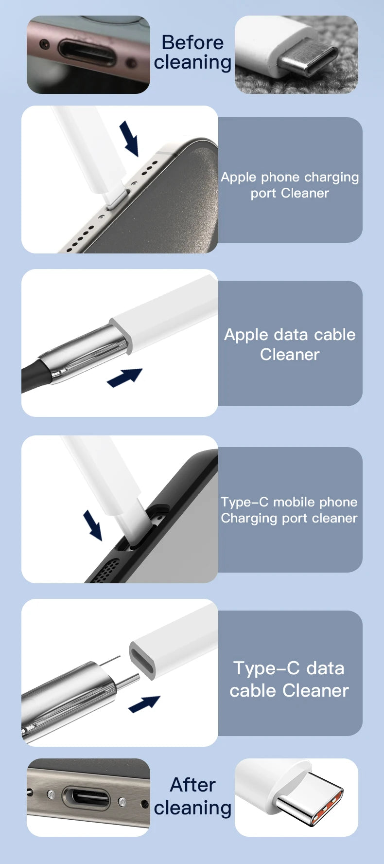 22 in1 Digital Cleaning Kit Phone Camera Laptop keyboard Cleaning Headset brush key Screen cleaner Dust Collector Christmas gift