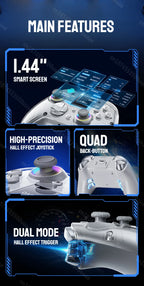 Lenovo X01 1.44inch Smart Screen Wireless Controller 3 Modes for Switch PS4 IOS Android PC TV Programmable Back-Button Gamepad