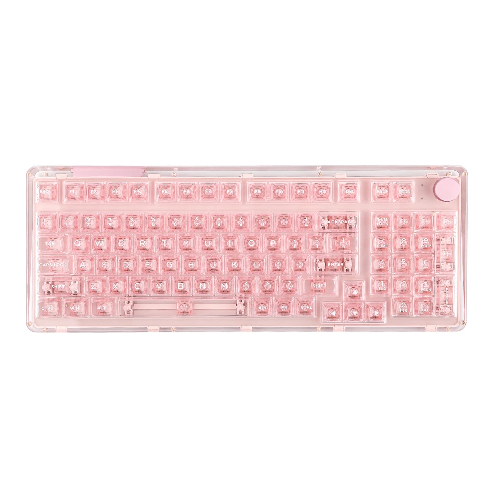 KiiBOOM Phantom 98 Mechanical Keyboard – 98 Keys, Hot-Swappable, Wired / Bluetooth 5.0 / 2.4GHz Wireless, Acrylic Case, Gasket Mount
