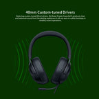 Razer Kraken X Essential Gaming Headset – 7.1 Surround Sound, Cardioid Mic, 40mm Drivers