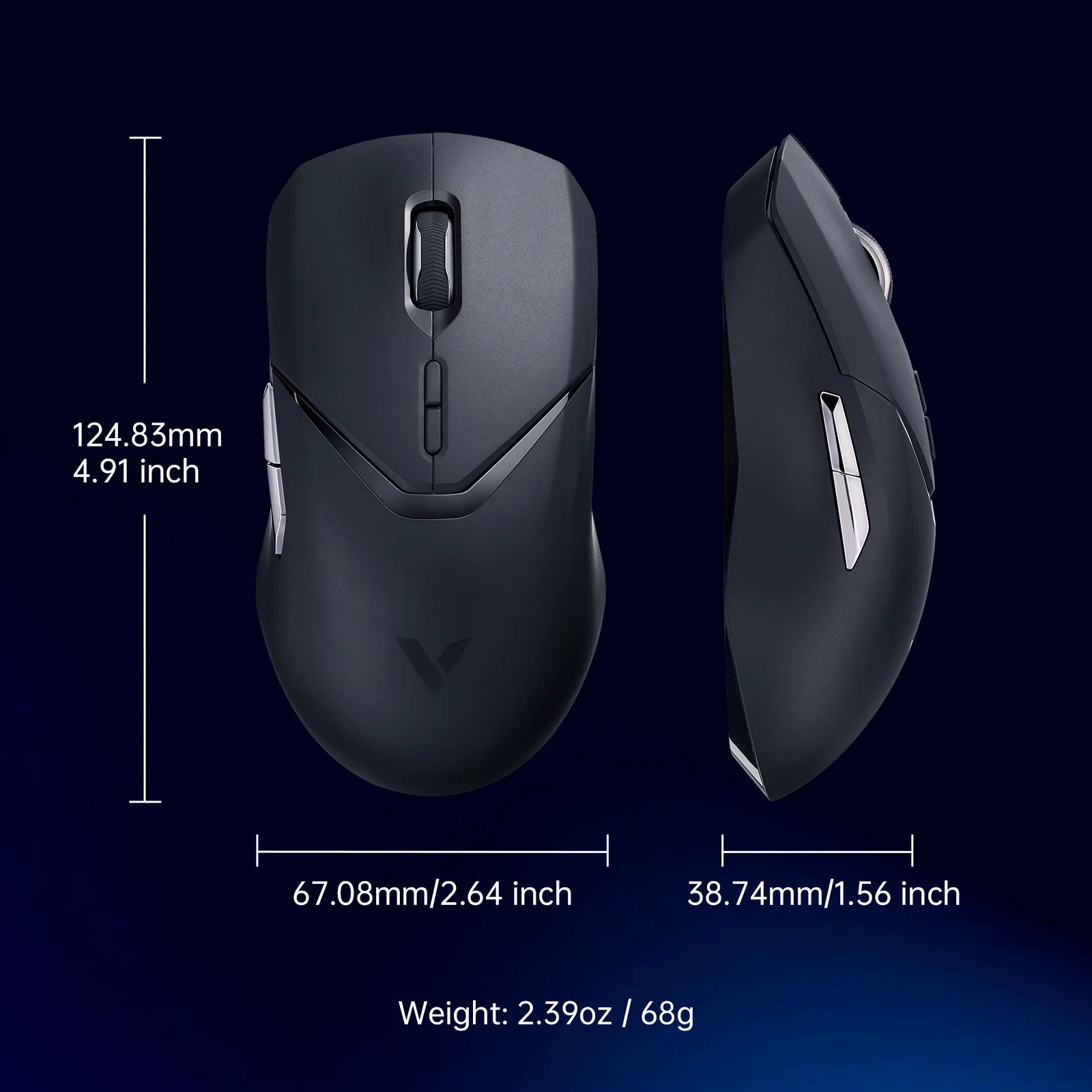 Rapoo VT9 PRO Wireless Gaming Mouse – PAW3398 Sensor, 26,000 DPI, 68g Lightweight, Wired & Wireless, 160H Long Battery Life