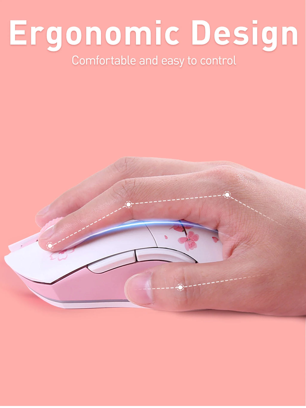 DAREU Dual-Mode Gaming Mouse – 2.4G Wireless & Wired, RGB, 930mAh Rechargeable Battery, Macro Programmable, for PC & Laptop