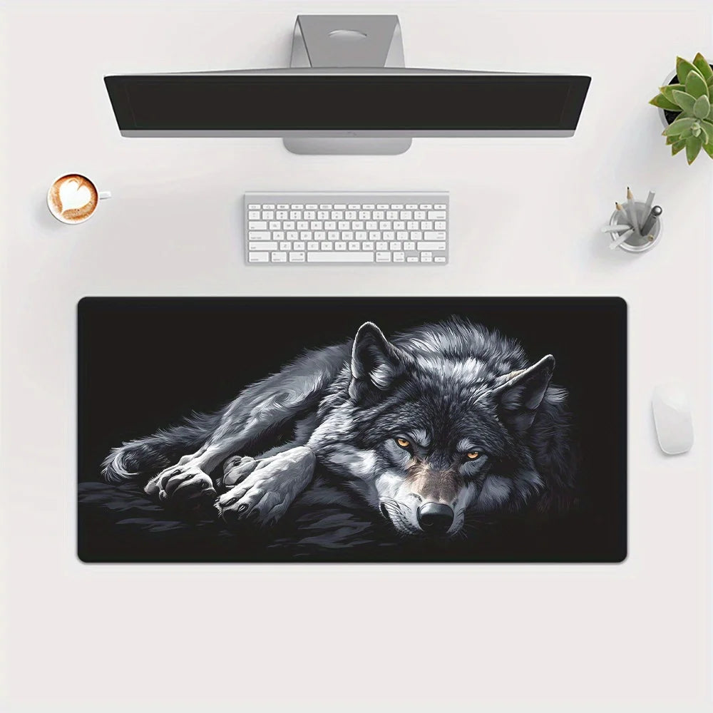 Large Wolf Pattern Mouse Pad for Desk Multi Functional XXL desk mat Keyboard Gaming Office Computer PC Gamer Desk accessories