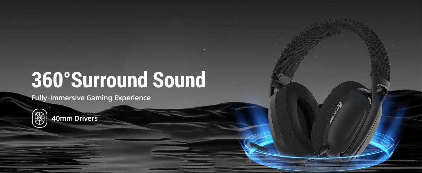 ATTACK SHARK L80PRO Wireless Gaming Headset – 2.4G/BT/Wired, Ultra-Light, 40mm Drivers