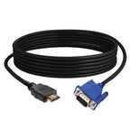 1-5m HDMI-Compatible To VGA Cable Male to Male 1080P AV Adapter Cord Converter For PC HDTV