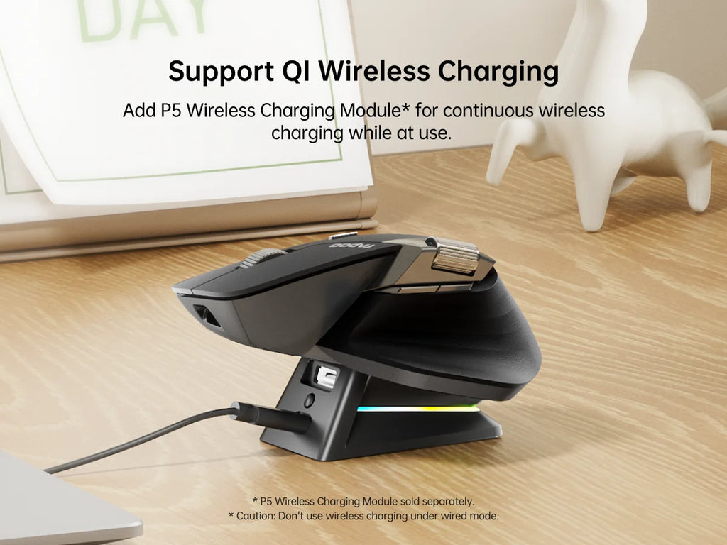 Rapoo MT760PRO Wireless Mouse – NearLink + Bluetooth 5.0, Multi-Device, 12,000 DPI, 2K Polling Rate, Ergonomic, Quiet Clicks