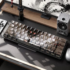 129 Keys Swordsman Keycaps – 5-Side Dye-Sub PBT, Cherry Profile, Side-Printed Shine-Through Keycaps for MX Switches Gaming Keyboard