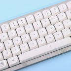 K124 Keycaps Small Font – Black & White PBT, Five-Sided Hot Sublimation, MOA Profile, Thickened 1.8mm, Mechanical Keyboard Keycaps (Wooting Compatible)