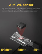 DAREU Tri-Mode Gaming Mouse – Bluetooth / Wired / 2.4G, Charging Base, KBS Buttons, for Laptop & PC Gamers