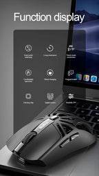 SMAILWOLF RS8 Tri-Mode Gaming Mouse – Bluetooth / 2.4G / Wired, 10,000 DPI, 1,000Hz Polling Rate, Lightweight, Macro Support