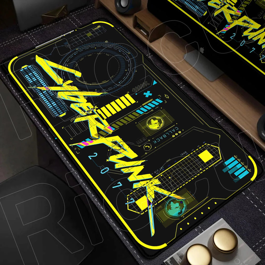 900x400mm HD Print Anime C-Cyberpunks Style Keyboard Mousepad XXL Large Computer Gamer Stitch Edge Rubber Non-slip Base Desk Mat