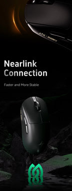 ATK Dragonfly A9 Series Wireless Gaming Mouse – Tri-Mode Connection, PAW3950 Sensor, Nordic 52840 Chip, 8K Polling Rate, 53g Lightweight, for Laptop & PC Gaming