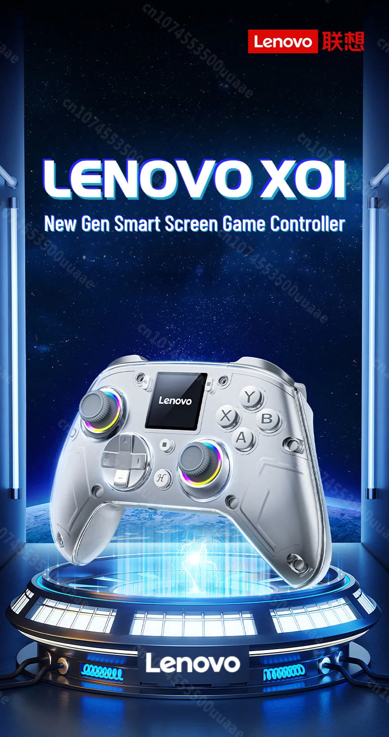 Lenovo X01 1.44inch Smart Screen Wireless Controller 3 Modes for Switch PS4 IOS Android PC TV Programmable Back-Button Gamepad