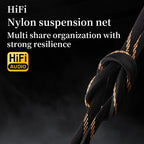 YYAUDIO One Pair of Hi-Fi Speaker Cables – High-End OCC Speaker Cable for Hi-Fi Audio Systems, Banana Plug Speaker Cable