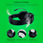 Razer Kraken X Essential Gaming Headset – 7.1 Surround Sound, Cardioid Mic, 40mm Drivers
