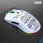 RGB Ultralight Honeycomb Wireless Gaming Mouse – 2.4G Wireless, Charging Support, 3,600 DPI, 6-Button Design, for Laptop & PC Gamers