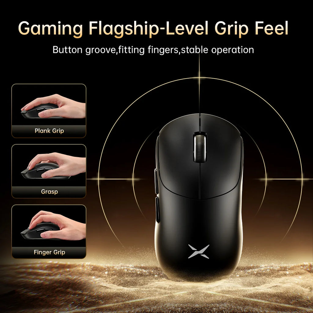Delux M400 Wireless Gaming Mouse – 24,000 DPI, 1KHz Polling Rate, PAW3311 Sensor, Tri-Mode, 500mAh Rechargeable, for All Hand Sizes