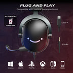 FIFINE H9 Gaming Headset – USB & 3.5mm, 7.1 Surround Sound, Volume Control & Mute Switch
