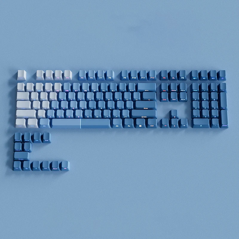 133 Keys Side-Print Shine-Through Keycap Set – Double-Shot PBT, Cherry Profile, for MX Switch Mechanical Gaming Keyboard