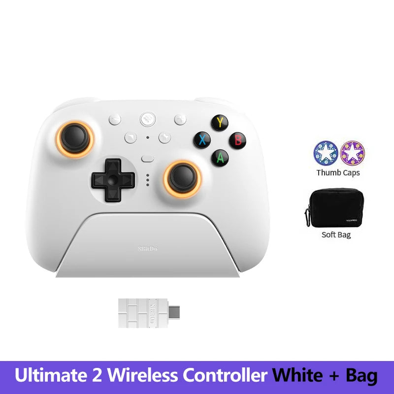 8BitDo Ultimate 2 Wireless Controller, Bluetooth/USB/2.4G Gamepad withTMR Joysticks、Charging Dock for PC,Windows 10,11, Android