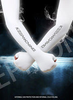 Camouflage Gaming Arm Sleeves for Men & Women – Ice Silk Cooling Fabric, Sweat-Wicking, Anti-Slip Fit for FPS & Competitive Gaming