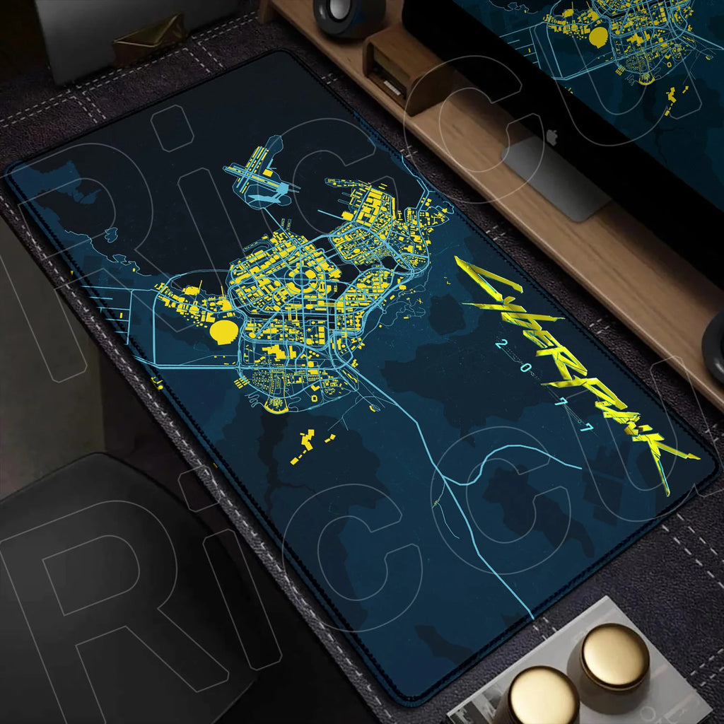 900x400mm HD Print Anime C-Cyberpunks Style Keyboard Mousepad XXL Large Computer Gamer Stitch Edge Rubber Non-slip Base Desk Mat
