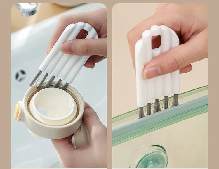 Keyboard Cup Lid Cleaning Brush Kit with Soft Brush and Multi-Function Tools Cleaner Keycap