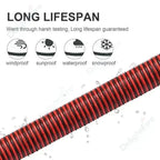 2-Pin Electrical Wire – Tinned Copper, PVC Insulated Red & Black Cable, for Single-Color LED Strip Light Extension, 18/26/28 AWG