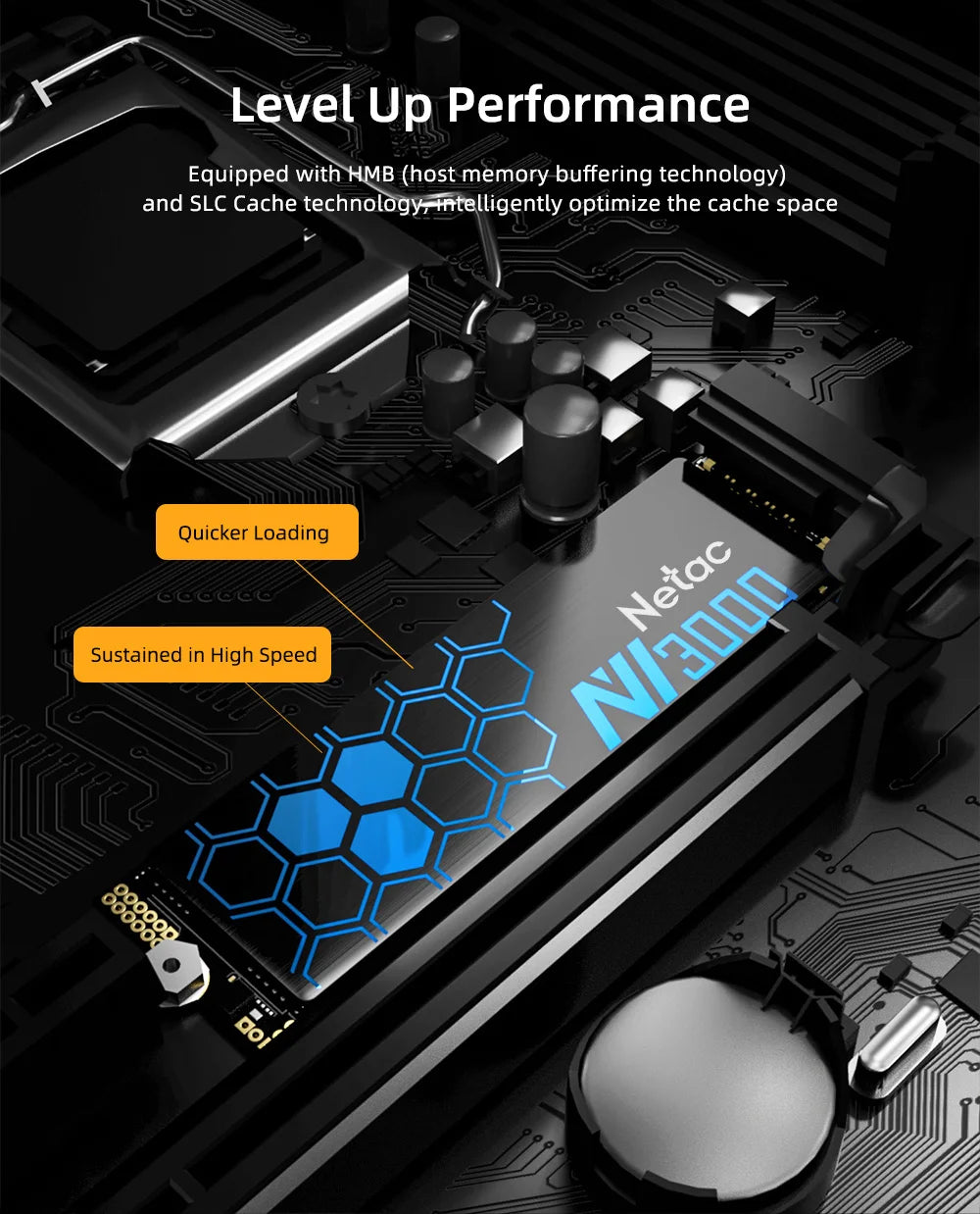 Netac NVMe SSD M2 1TB 2TB 500GB 250GB 3500MB/s SSD PCIe3.0 M.2 2280 SInternal Solid State Drives Disk NV3000 for Laptop Desktop