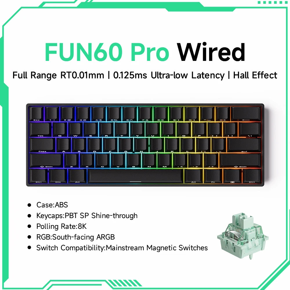 Akko MonsGeek FUN68 / FUN60 PRO & MAX HE Magnetic Keyboards – 60% / 65%, Rapid Trigger, 8K, Custom Esports Gaming Keyboard