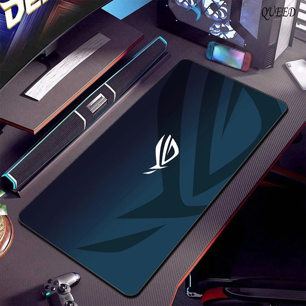 XXL Asus Game MousePad Black ASUS Mouse Pads Large Lock Edge 400x900 Creative Gamer Player Computer Keyboard table mat