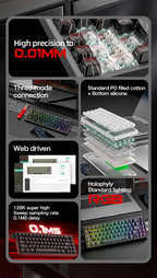 Magnetic Switch Gaming Keyboard – Attack Shark X68HE / FreeWolf F68 / F68 Pro, 8K Wired / 1K Wireless, RGB, Rapid Trigger, Hall Effect