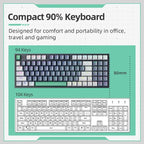 MACHENIKE K500-B94 Mechanical Keyboard – 94 Keys (90%), Wired Gaming Keyboard, Hot-Swappable, RGB Backlight, for PC & Laptop